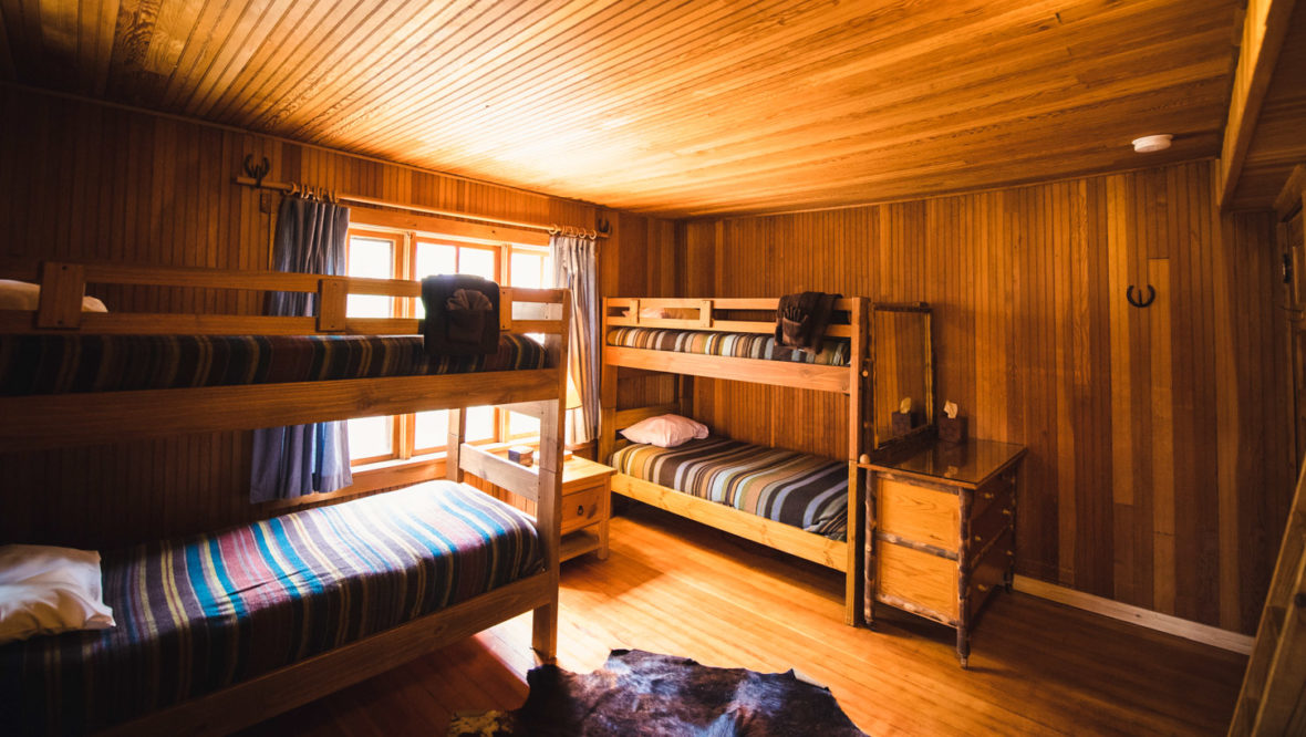 Ranch CD Cabin with two sets of bunkbeds.