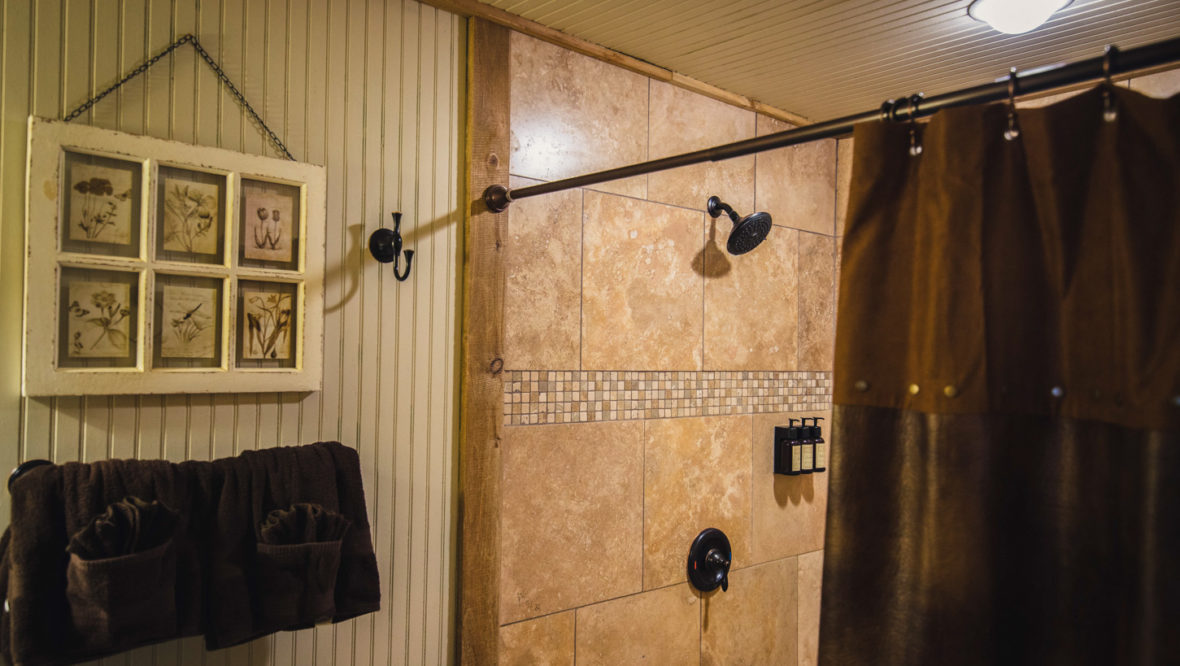 Ranch CD cabin master bathroom shower