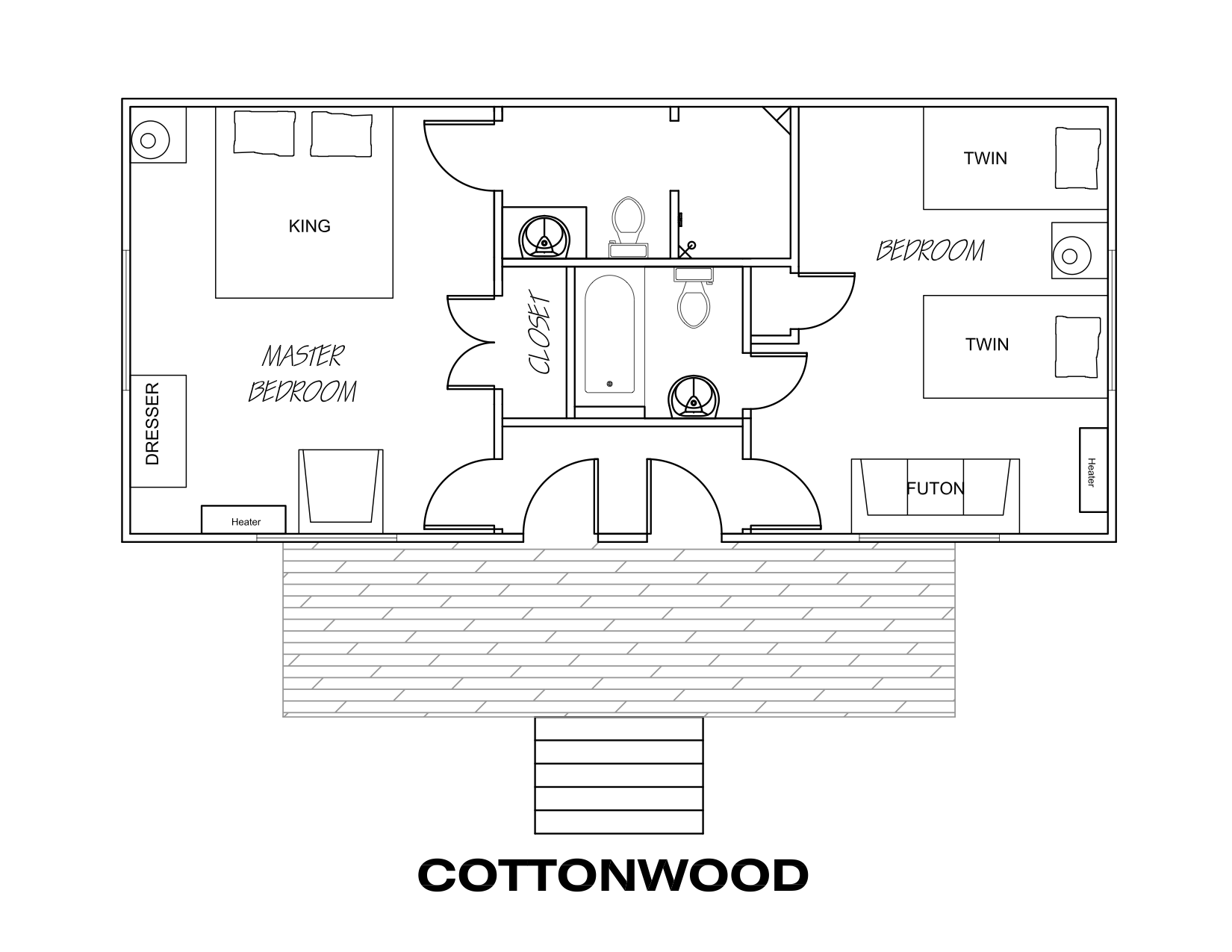 Cottonwood cabin floorplan